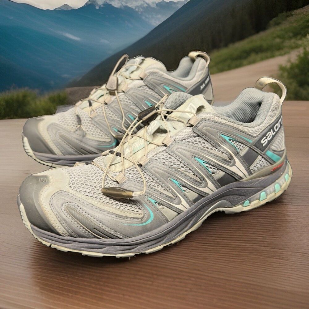 Salomon XA Pro 3D Trail Running Shoes Grey Blue Men’s 11 Hiking Sneakers 356811